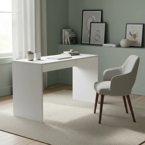 Mesa Escrivaninha Bancada 100x41,5 Cm Branca 41,5x100 Branco