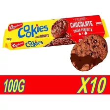 Biscoito Cookies Com Gotas De Chocolate 100g Bauducco C/10