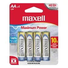 Pilas Alcalinas Aa Maxell Común Lr06 Pack X10 Unidades