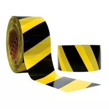 Fita Zebrada Preto/amarelo 150mts Plastcor