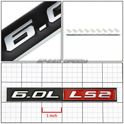 For 6.0 Chevy/gm Ls2 Ls Metal Bumper Trunk Grill Emblem  Sxd Foto 2