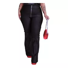 Calça Flare Legging Feminina Plus Size Prada Original Promo