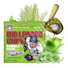 Chiclete Big League Chew Bubble Gum Swingin Sour Apple - Eua