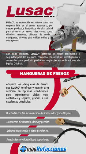 Manguera Frenos Delantera Derecha C30 De 1975 A 1986 Lusac Foto 2