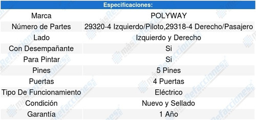 Kit-2 Espejos Polyway Chevrolet Impala 00 A 04 Foto 4