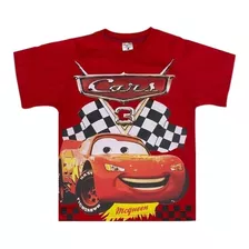 Camiseta Infantil Fantasia Personagens Macqueen Carros 