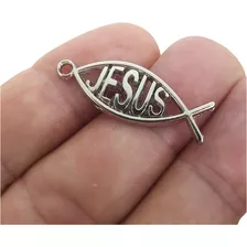 Pingente Cristão Para Bijuterias 30 Peças Jesus Cristo Peixe