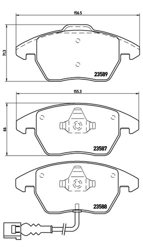 Brembo Balatas Volkswagen Polo Highline 2013-2014 Delantero Foto 2