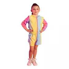 Conjunto Bomber Infantil Feminino Manga Longa