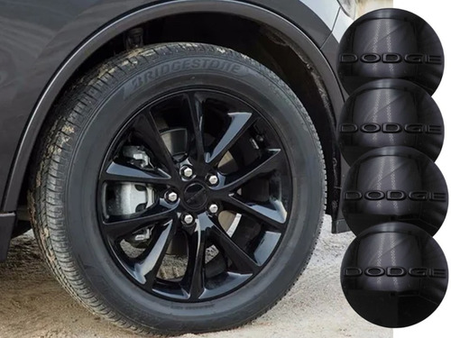 Kit De 4 Centros De Rin Dodge Durango 2011-2020 Negro 63 Mm Foto 5