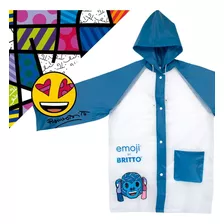 Capa De Chuva Infantil Impermeável Meninas Meninos Emoji