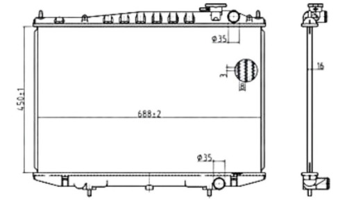 Radiador Para Nissan Terrano D22 2009 2.4 Dohc Ka24de Foto 2