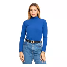 Blusa Feminina De Inverno Manga Longa Gola Alta Do P Ao Gg