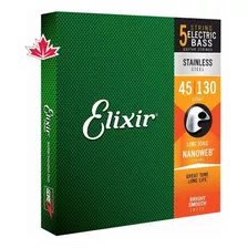 Elixir 045 Medium 14777 + Cuerda Para Bajo De 5 Cuerdas