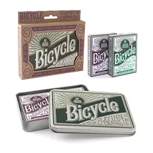 Juego De Regalo Para Tarjeta De Juego De La Lata De Biciclet