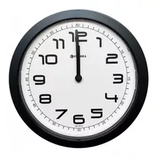 Relógio De Parede Eurora Cozinha Sala Preto 6517
