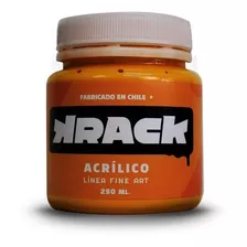 Frasco De Pintura Acrilica Krack 250ml Color Amarillo Cheddar