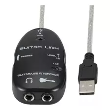 Cabo Interface Usb Áudio Guitarra Violão Guitar Link Pc P10