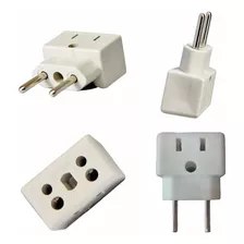 Kit 5 Adaptador De Tomada 10a/20a Bob 3 Pinos P/2