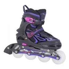 Patins Oxer Light Inline Abec7 Tamanho Ajustável Roda De Led