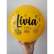 50 Bolas De Vinil Lembrança Personalizada 38cm