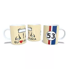 Caneca Personalizada Cerâmica Eu Amo Fusca C/ Caixa Promoção