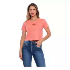 Blusa Cropped Soltinho Ecko Red Laranja Coral Feminino 