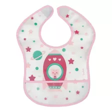 Babador Foguete Com Bolso Infantil Impermeável 13238 - Buba Cor Rosa