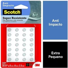 Protetor Ant Impacto 3m Scotch Redondo Extra Pequeno 28 Pcs