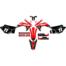 Kit Adesivos Graficos Crf 230 Ano 2015 2018 Vermelho E Preto