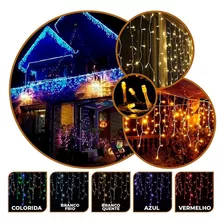 Cascata Led 400 Leds Pisca Pisca 8 Funções Cores Natal Cor Das Luzes Branco-frio 220v