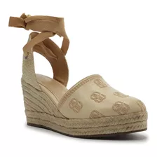 Sapato Schutz Espadrille Lona Emblem Cru