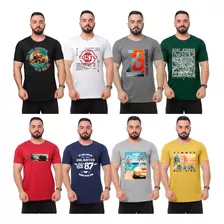 Kit 12 Camisetas Masculina Atacado Promoção 100% Algodão