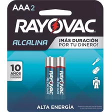 Pilas Alcalinas Aaa (2 Pilas) Rayovac 1.5v Larga Duracion 