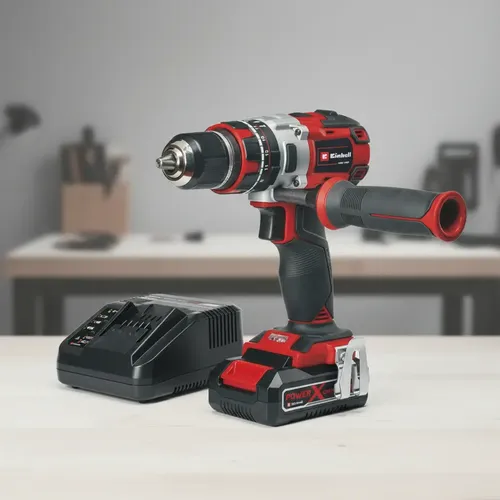 Kit Einhell: Taladro Percutor Inalámbrico Rojo + Cargador Y Batería 18v 2.5ah Litio