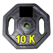 Disco De Fierro Hexagonal 10 Kg Ejercicios Gimnasia 