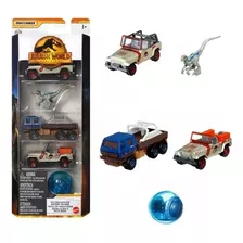 Matchbox Autos Pack X 5 Jurassic World Dinosaurios Tiendajyh