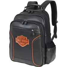 Mochila De Couro Legitimo Motoqueiro Estrada Harley Custom