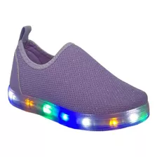 Tênis Infantil De Led Menina Calce Fácil Feminino