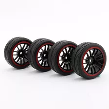 Pneu Roda Automodelo 1/10 1/16 Hpi Kyosho Traxxas Hsp 4pçs