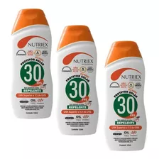 Kit 3x Protetor Solar C/ Repelente Uva Fps 30 120ml Nutriex