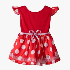 Fantasia Vestido Baby Minnie Original Disney Bebê Festas