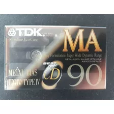 Fita Cassete Tdk Ma 90 Min Type Iv Metal Virgem E Lacrada