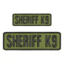Parche De Chaleco K9 Del Sheriff Portaplaca 3x10 Y 2x6 ...