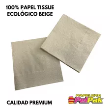 Servilletas Papel Ecológica Tissue 33 X 33 Beige 