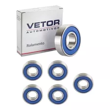 Kit Com 5 Rolamentos Vetor 6001 2rs C3 - 12x28x08mm