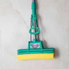 Mop Sekito C/ Cabo Para Absorção Noviça Cor Tiffany E Amarelo