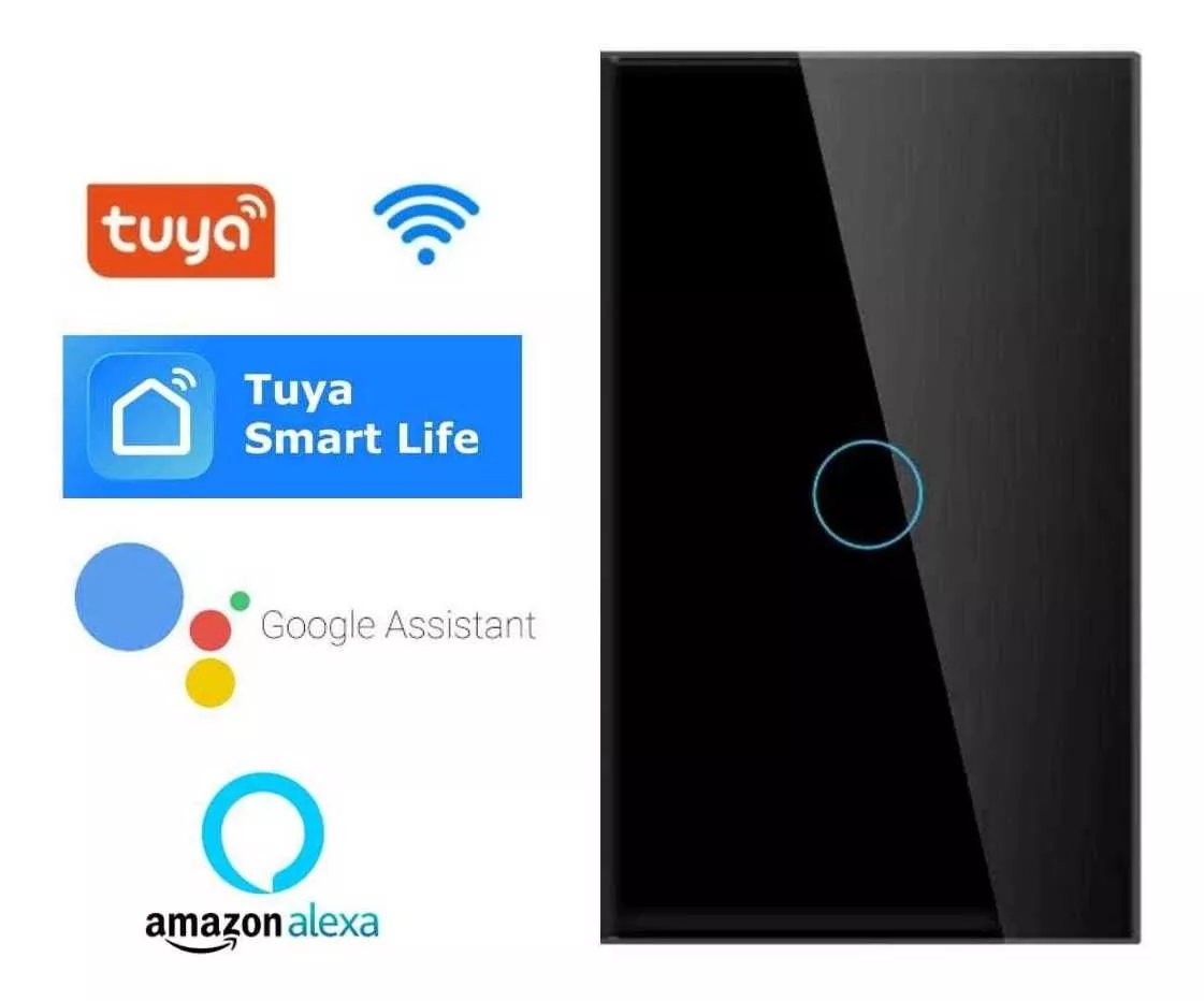 Interruptor Tactil De 1 Con Wifi Google Home Y Alexa