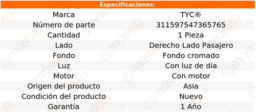 1- Faro Denlantero Derecho Fondo Crom Ducato 2015/2018 Tyc Foto 2