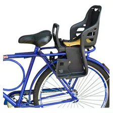 Cadeirinha Criança Bike Traseira Js-048 + Bagageiro Preto